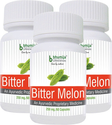 

Bhumija Lifesciences Bitter Melon Capsules 60's - (Pack of Three)(180 No)