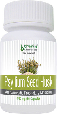 

Bhumija Lifesciences Psyllium Husk (Isabgol) Capsules 60's - Relief from Constipation(60 No)