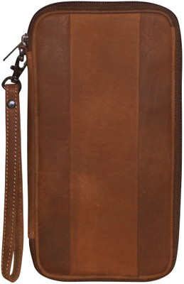 

Kan Premium Quality Leather Long Wallet/Cheque Book Holder for Men & Women(Tan)