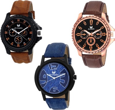 Armado AR-621181 Unique Combo Of 3 Watches Analog Watch  - For Men   Watches  (Armado)