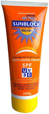 

One Personal Care Soft Touch Inspired PA+ | SPF-UV 30 | Non-Oily | Water Resistant With Vitamin C Forever Young Cream(200 g)