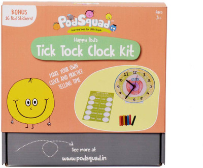 

podsquad PodSquad Learning Games : Tick Tock Clock Kit : Make and decorate a real clock