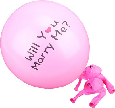

Futaba Printed Will you marry me Romantic pack of 10 Balloon(Pink, Pack of 10)