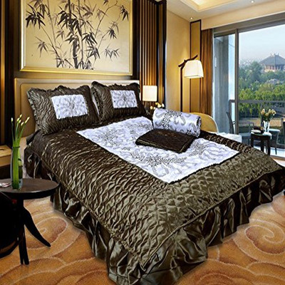 

El Sandalo Raw Silk Bedding Set(Green/Mahandi)