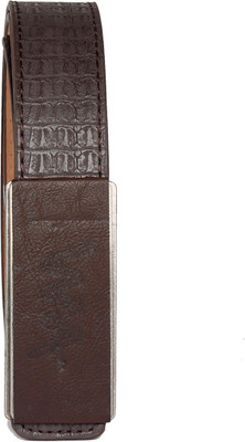 

LAWMAN PG3 Men Casual Brown Artificial Leather Belt, Dark brown