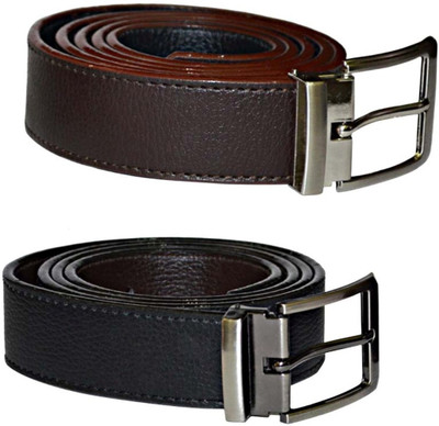 

Tahiro Men Casual, Party, Formal Black, Brown Genuine Leather Belt, Blacknbrown