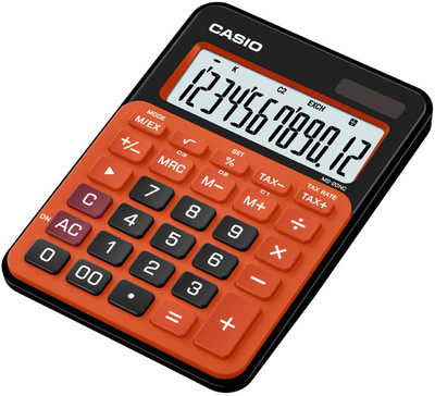 

Casio MS-20NC-BRG Desktop - STD Basic Calculator(12 Digit), Orange