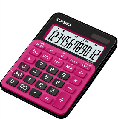 

Casio MS-20NC-BRD Desktop - STD Basic Calculator(12 Digit), Pink