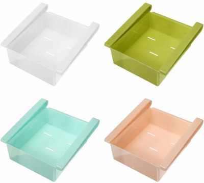 

Gade set of 4 Plastic Storage Shelf Holder Box Sliding Drawer Fridge Organizer( )