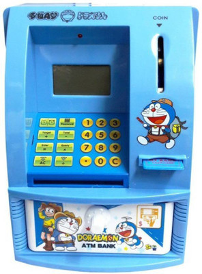 

Autofier ATM Machine with Personal Card & LCD Display Toy for Kids Coin Bank(Multicolor)