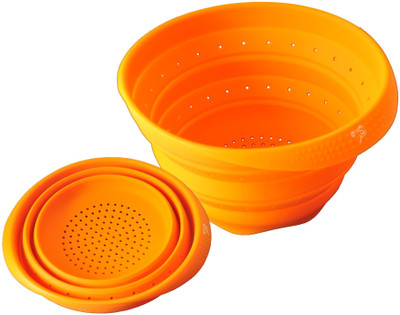 

Sili-O SILI-STRAINER Collapsible Colander(Orange)