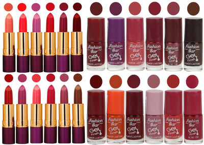 

Rythmx 12 Lipstick With 12 Nail Polish Special Gift Pack Combo (24 Pcs Set)(Set of 24)