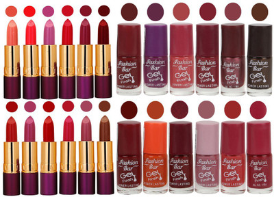 

Rythmx 12 Lipstick With 12 Nail Polish Special Gift Pack Combo (24 Pcs Set)(Set of 24)