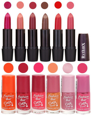 

Rythmx Matte Lipstick and Gel Nail Polish Combo Pack of 12(Set of 12)