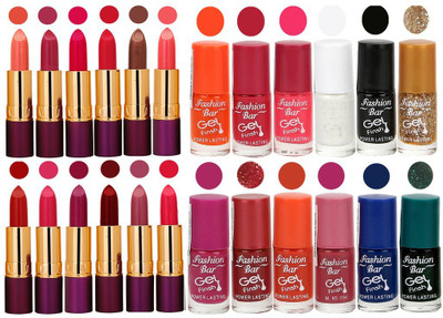 

Rythmx 12 Lipstick With 12 Nail Polish Special Gift Pack Combo (24 Pcs Set)(Set of 24)