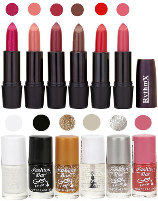 

Rythmx Matte Lipstick and Gel Nail Polish Combo Pack of 12(Set of 12)