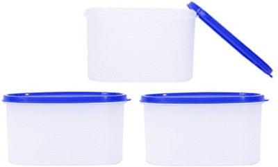 

Tallboy - 1200 ml Plastic Grocery Container(Pack of 3, White, Blue), Blue;white