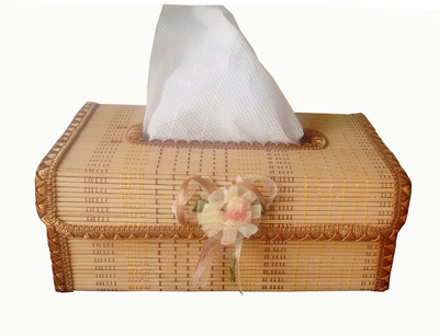 

Decor Pro 1 Compartments Wooden Desk and car Tissue Box. 8.5 x 4.5 x 3.5 inch(Beige)