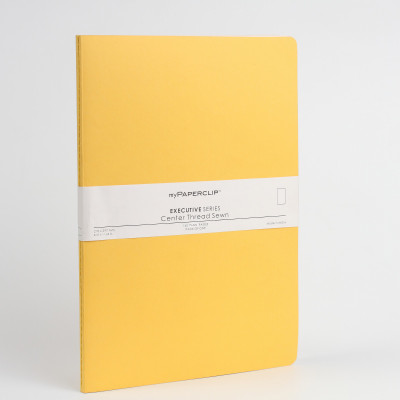 

Mypaperclip A4 Notebook(160 Plain Pages Executive Series, Yellow)
