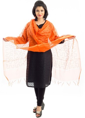 LODESTONE Poly Chanderi Embroidered Women Dupatta