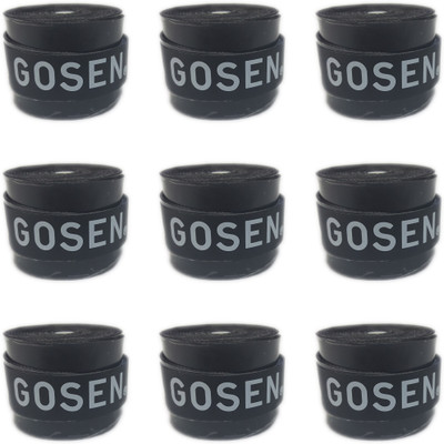 

Gosen OG106 Smooth Tacky Grip(Black, Pack of 9)