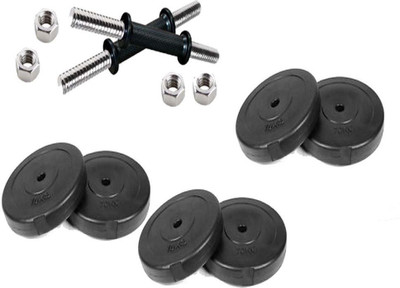 Body Grip BODYGRIP 6KG HOME GYM SET 1KG x 6 + 2 ROD 14 INCHES Gym Fitness Kit