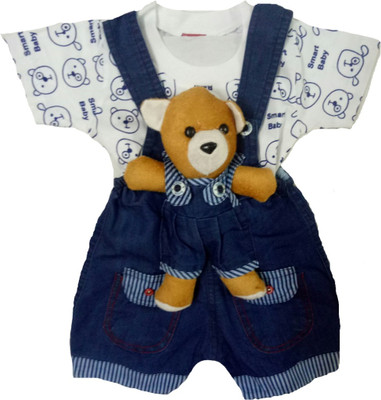 

Kid n Kids Romper For Boys & Girls Solid Cotton(Multicolor, Pack of 1, Multicolour