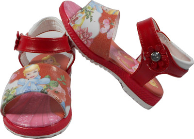 

WTdesign Girls Sling Back Strappy Sandals(Red, Rosy red