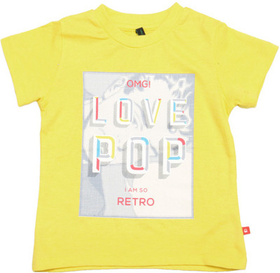 

United Colors of Benetton Boys Printed Polyester Cotton Blend T Shirt(Yellow, Pack of 1, 10f
