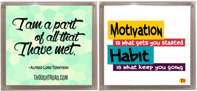 Thoughtroad PART OF MOTIVATION Fridge Magnet Pack of 2