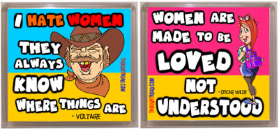 

Thoughtroad HATE WOMEN UNDERSTOOD Fridge Magnet Pack of 2
