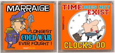 Thoughtroad MARRIAGE TIME Fridge Magnet Pack of 2