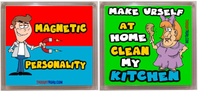 

Thoughtroad MAGNETIC CLEAN KITCHEN Fridge Magnet Pack of 2