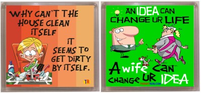 

Thoughtroad CLEAN HOUSE IDEA Fridge Magnet Pack of 2