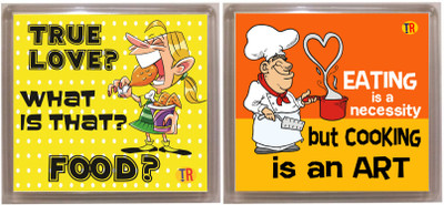 

Thoughtroad TRUE LOVE FOOD ART Fridge Magnet Pack of 2