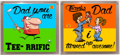 Thoughtroad TEERRIFIC DAD Fridge Magnet Pack of 2