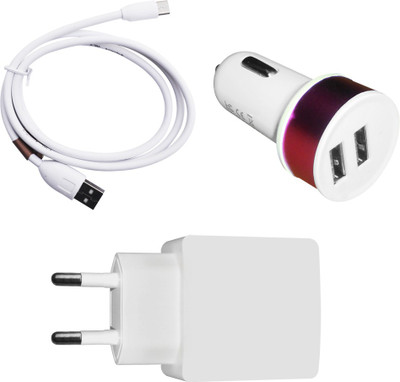 DAKRON Wall Charger Accessory Combo for Huawei Ascend P7(White)