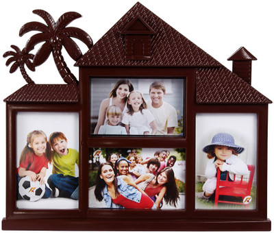 Shree Shyam Crafts Generic Photo Frame(Brown, 4 Photos)