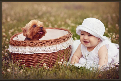 

cute baby poster Paper Print(23 inch X 18 inch, Rolled)