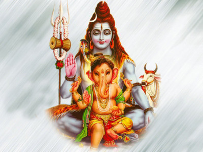 

"Lord Ganesha" ganpati wall poster. Religious wall decal and poster collection Paper Print(23 inch X 18 inch, Rolled)