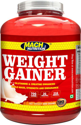 

Mach Nutrition Weight Gainer Weight Gainers/Mass Gainers(3 kg, Chocolate)