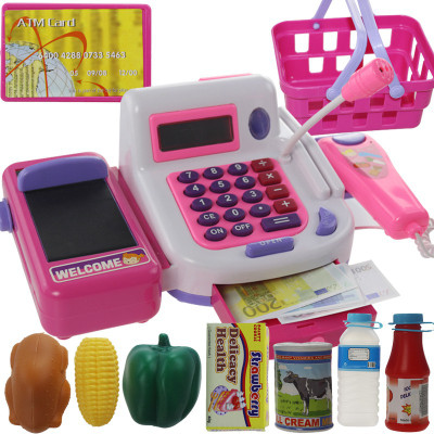 

Mayatra's kids toys shop cash registers toy children's set for girls supermarket Simulation Pretend Play checkout with shopping Basket