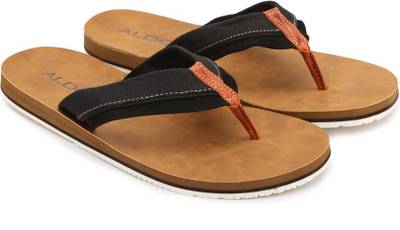 ALDO Men Black Leather Sports Sandals