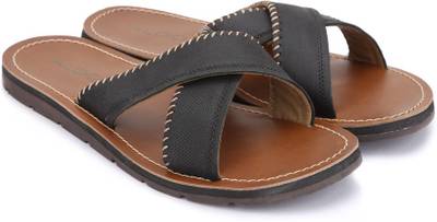 ALDO Men Black Leather Sports Sandals