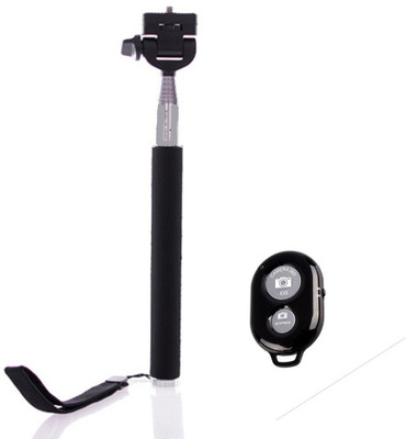 A CONNECT Z Bluetooth Selfie Stick(Black, Remote Included)