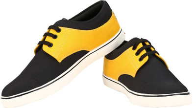 

ZebX Canvas Shoes For Men(Yellow, Black