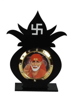

Sigaram Sai Baba in Kalasha Idol for Car Dashboard, Table or Ofice-Desk, Shops and Homes - K522 Decorative Showpiece - 10 cm(Acrylic, Multicolor)