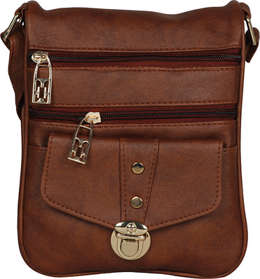 

WhiteAsh Women Casual Brown PU Sling Bag