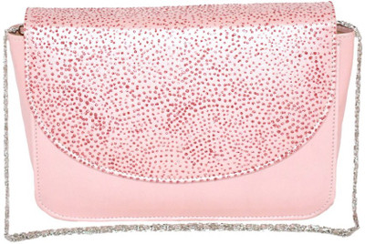 

Quick Fashion Women Evening/Party Pink PU Sling Bag