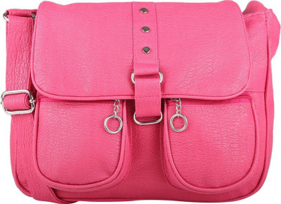

SV Creations Girls Casual Pink PU Sling Bag